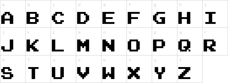 Lowercase characters