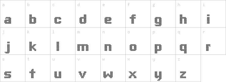 Lowercase characters