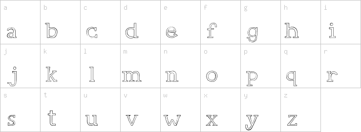 Lowercase characters