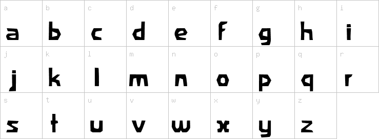 Lowercase characters