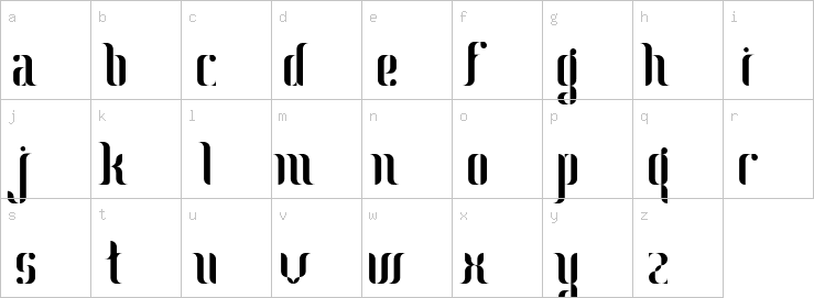 Lowercase characters