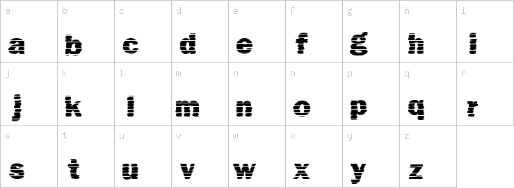 Lowercase characters