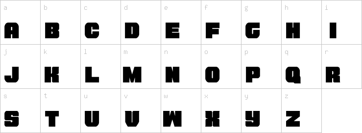 Lowercase characters