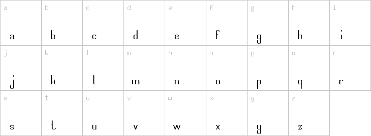 Lowercase characters