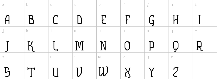 Lowercase characters