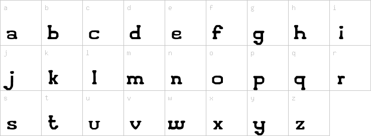 Lowercase characters