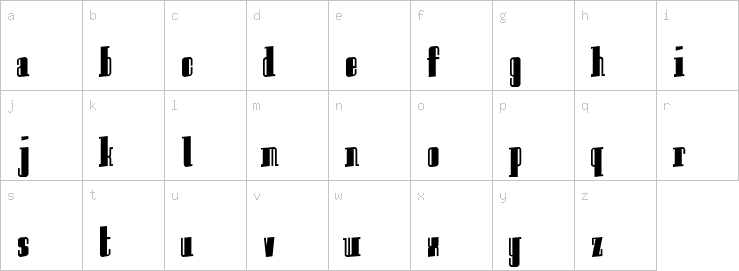 Lowercase characters