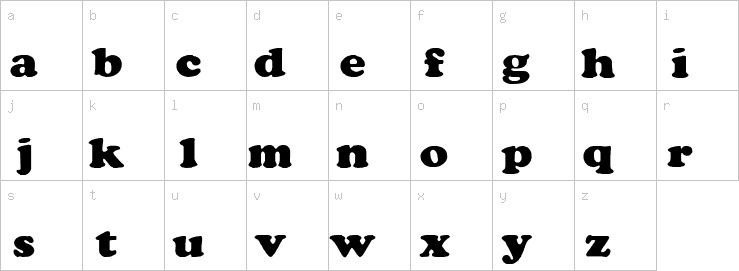 Lowercase characters