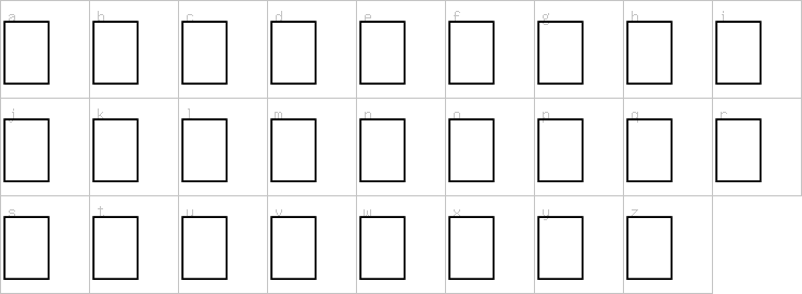 Lowercase characters