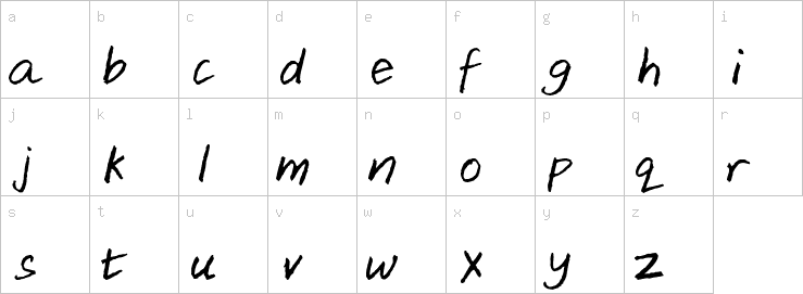 Lowercase characters