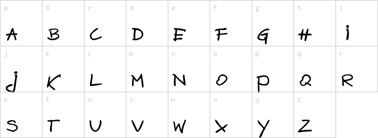 Lowercase characters