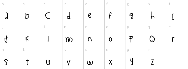 Lowercase characters