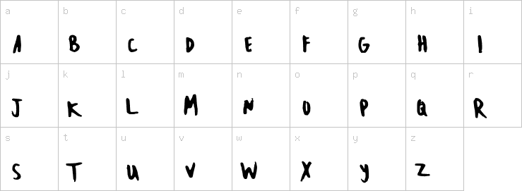 Lowercase characters