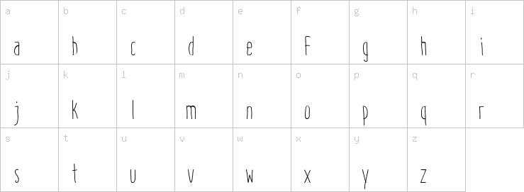 Lowercase characters