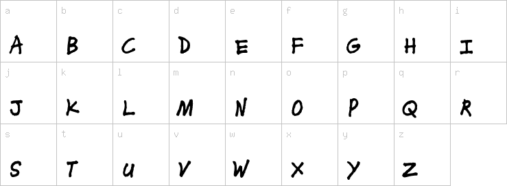 Lowercase characters