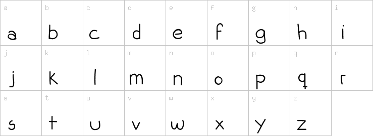 Lowercase characters