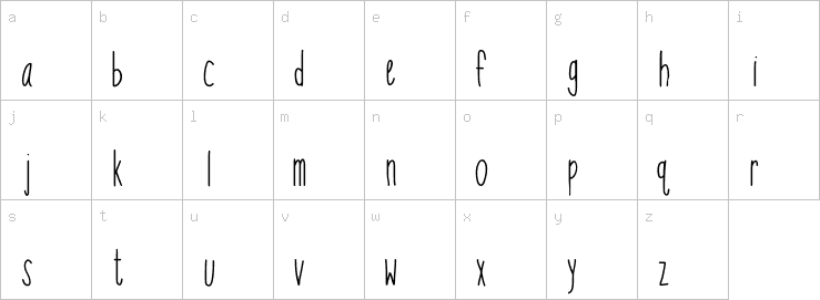 Lowercase characters