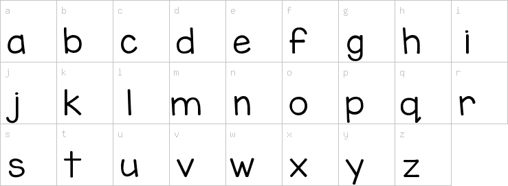 Lowercase characters