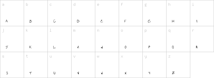 Lowercase characters