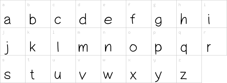 Lowercase characters