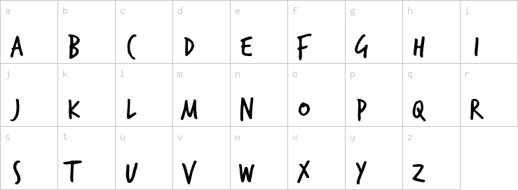 Lowercase characters