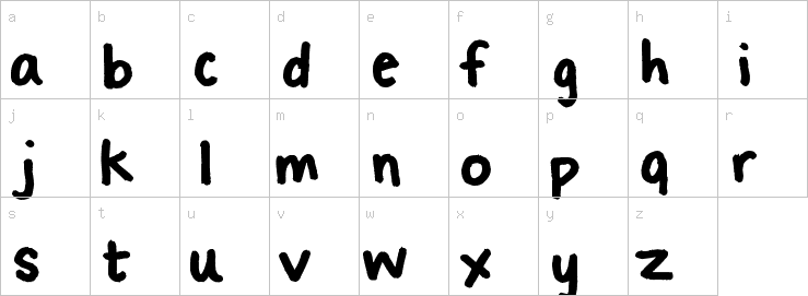 Lowercase characters