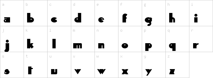 Lowercase characters