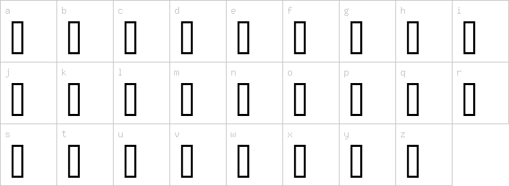 Lowercase characters