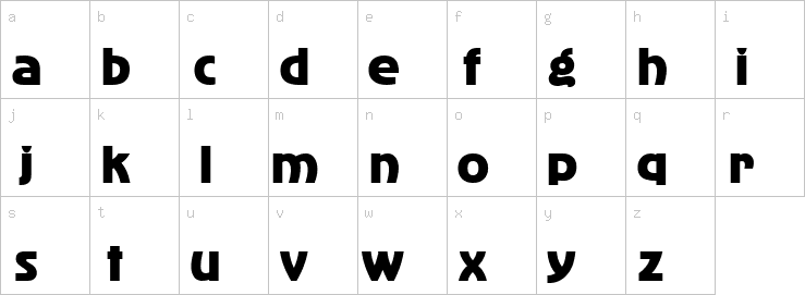 Lowercase characters