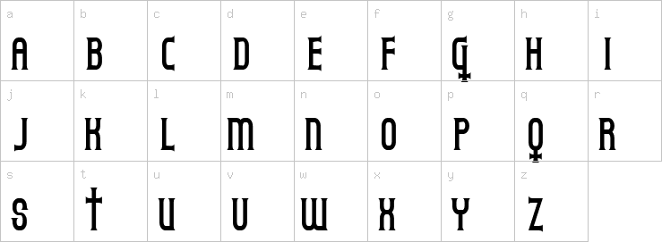 Lowercase characters