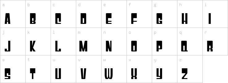 Lowercase characters