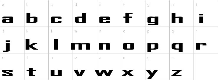 Lowercase characters