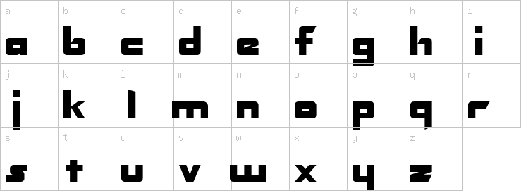 Lowercase characters