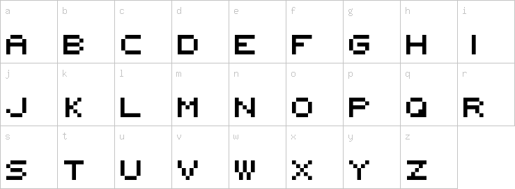 Lowercase characters