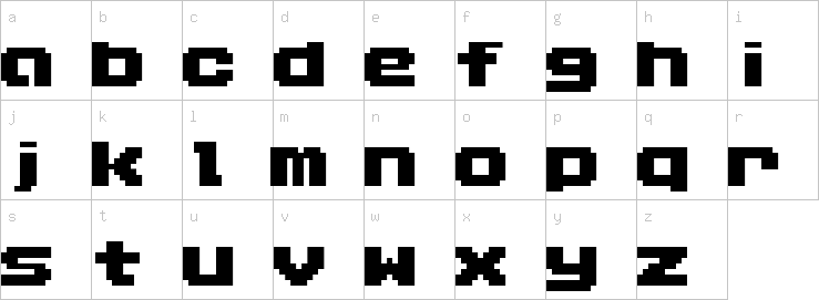 Lowercase characters