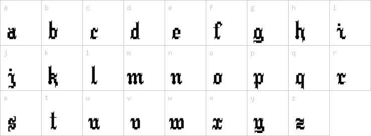 Lowercase characters