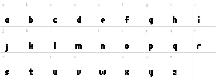 Lowercase characters