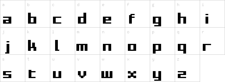 Lowercase characters