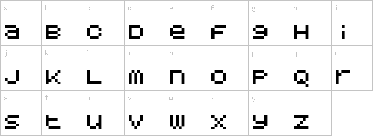 Lowercase characters