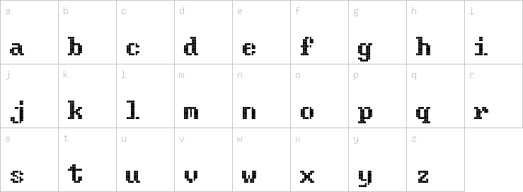 Lowercase characters