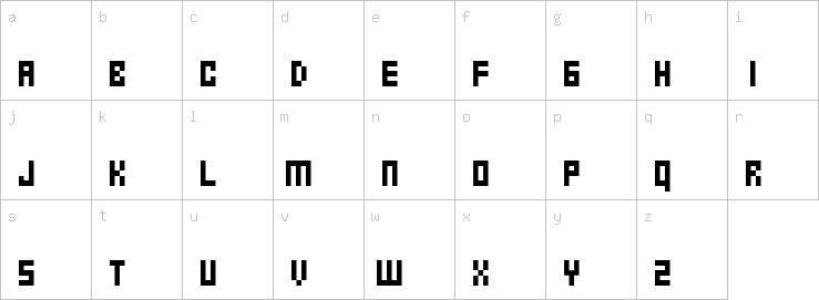 Lowercase characters