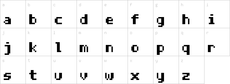 Lowercase characters