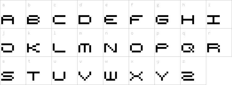 Lowercase characters