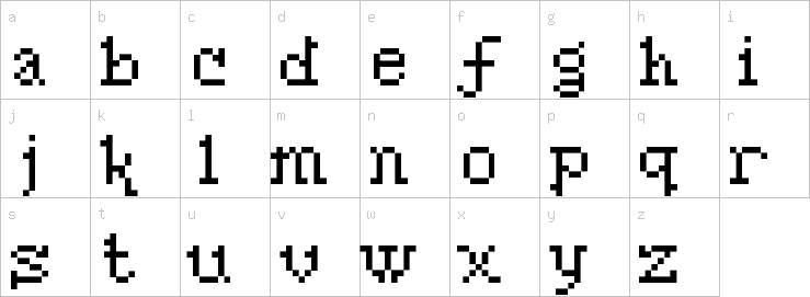 Lowercase characters