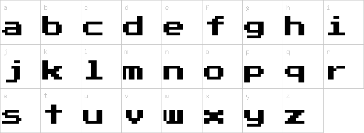 Lowercase characters