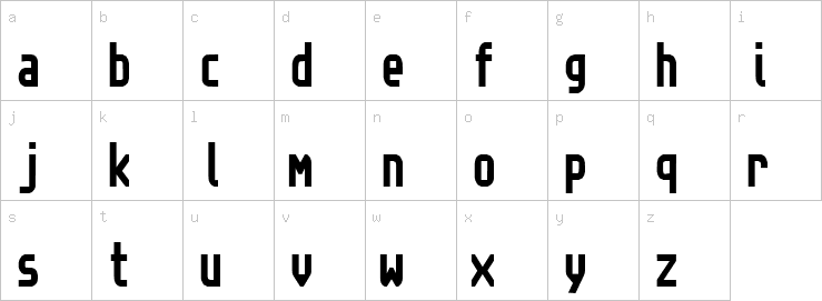 Lowercase characters