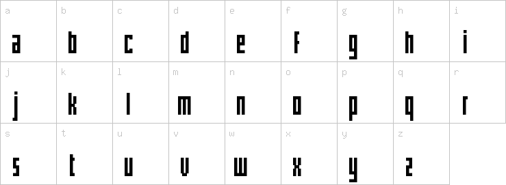 Lowercase characters