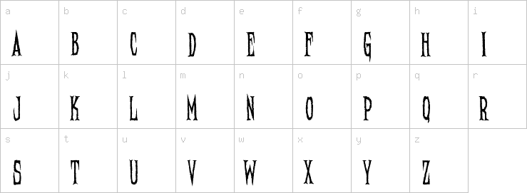 Lowercase characters