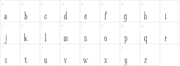 Lowercase characters