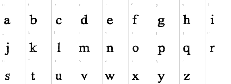 Lowercase characters